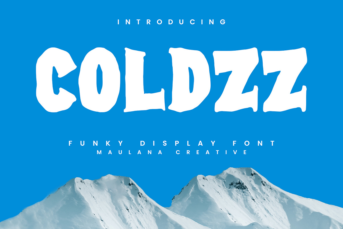 Coldzz Freeze Funky Display Font Vin, a Serif Font by Maulana Creative (Photo 1 of 7)