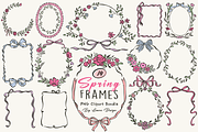 Spring Frames PNG Clipart Bundle, a Decorative Illustration by LemonDesign (Thumbnail 1 of 3)
