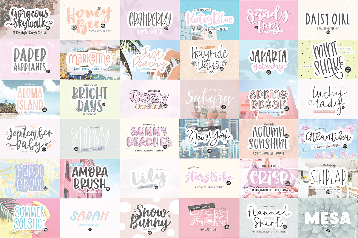 100 FONTS - ULTIMATE Font Bundle, a Script Font by Blush Font Co.