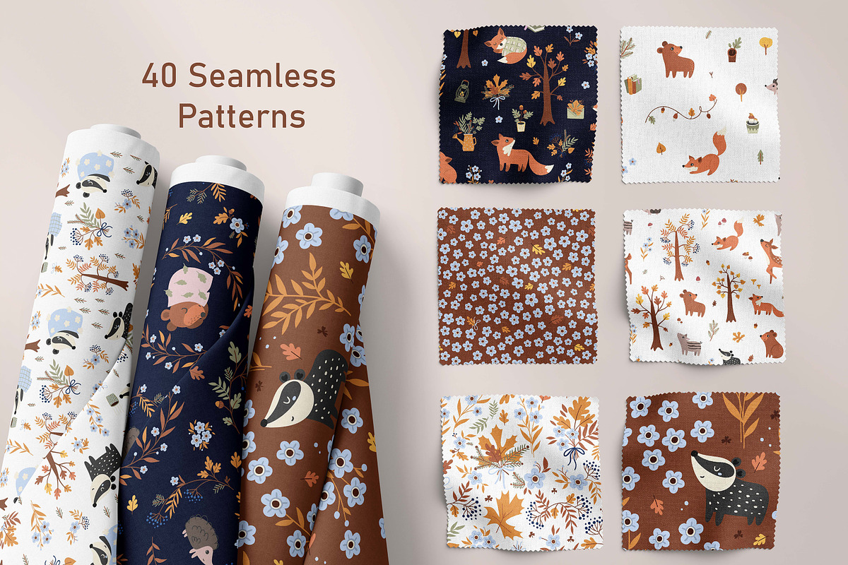 Autumn Baby Animals illustrations, an Animal Illustration by OxanaTally (Photo 11 of 17)