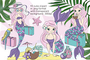 MERMAID VACATION, a Decorative Illustration by FARAWAYKINGDOM (Thumbnail 4 of 11)