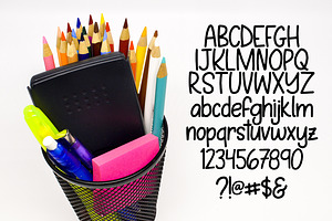 Back2School Hand-lettered Font