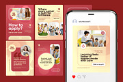 School Admission Instagram Post, a Social Media Template by Pink Bunny Studio (Thumbnail 1 of 3)