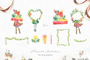 Hello Christmas. Watercolor Kit., a Decorative Illustration by OctopusArtis (Thumbnail 6 of 12)