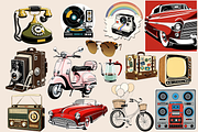 75 Retro Pin Up Girls Bundle, a Decorative Illustration by ClipArtTime (Thumbnail 3 of 4)