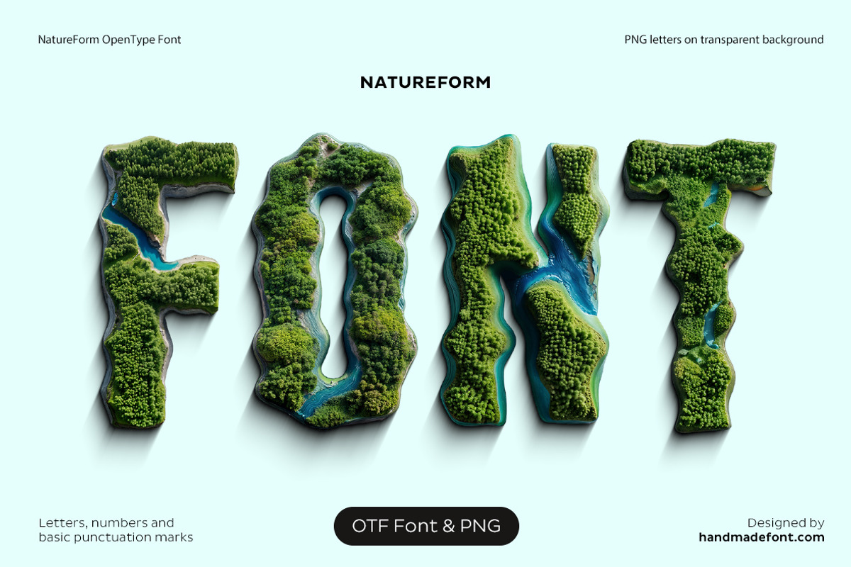 NatureForm Font, a Sans Serif Font by Handmadefont (Photo 1 of 12)