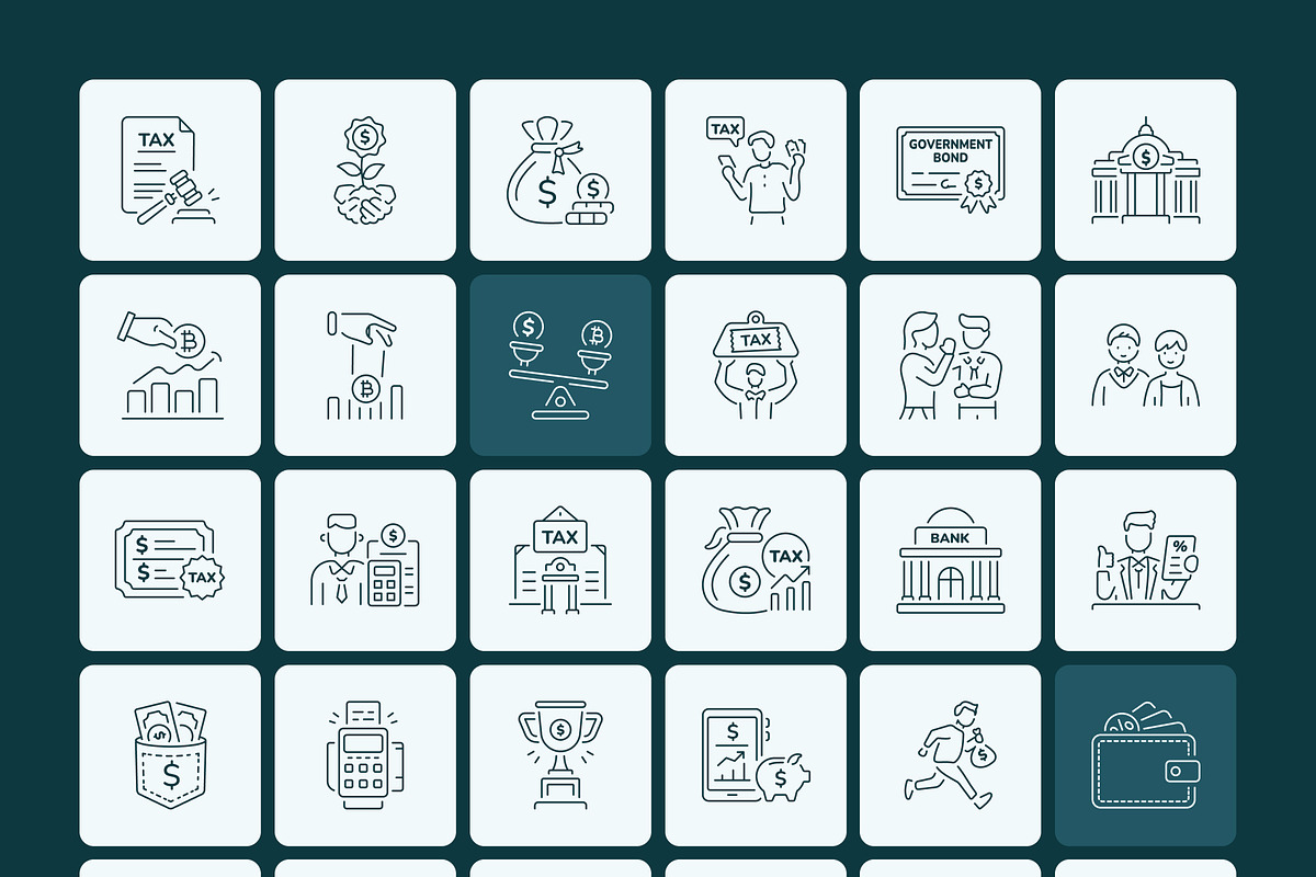 475 Financial and Economic Icons, an Outline Icon by Prosymbols (Photo 13 of 13)
