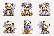 Whimsical Spring Panda Clipart, an Illustration by CreationArt (Thumbnail 8 of 13)