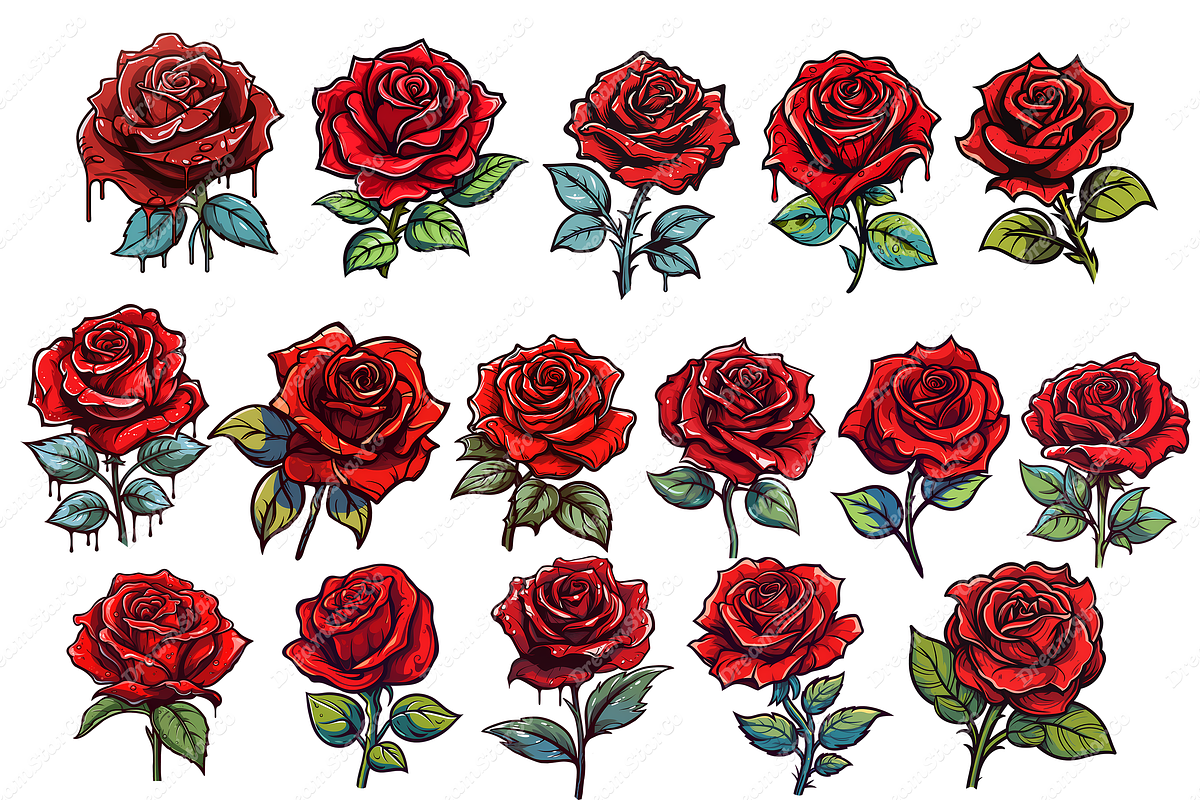 Red Rose clipart, an Object Graphic by DreamerStarCo (Photo 3 of 5)