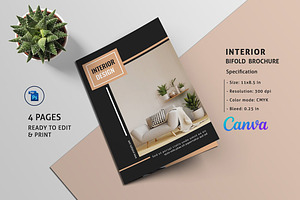 Interior Design Brochure Template, a Brochure Template by Template Shop