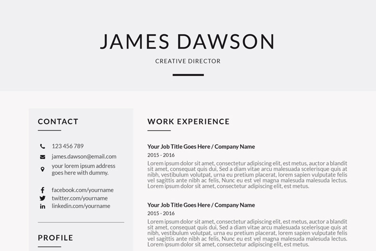 Clean Resume, a Resume Template by Mr-Template (Photo 3 of 6)