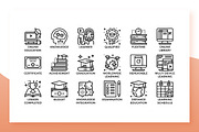 Online Education Icons, an Outline Icon by Becris (Thumbnail 2 of 3)