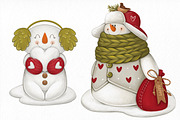Snowman Winter collection, an Illustration by designs.svkl (Thumbnail 3 of 6)
