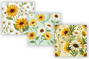 Sunflower & Daisy Fusion Pattern, a Pattern Graphic by FloridPrintables (Thumbnail 3 of 7)