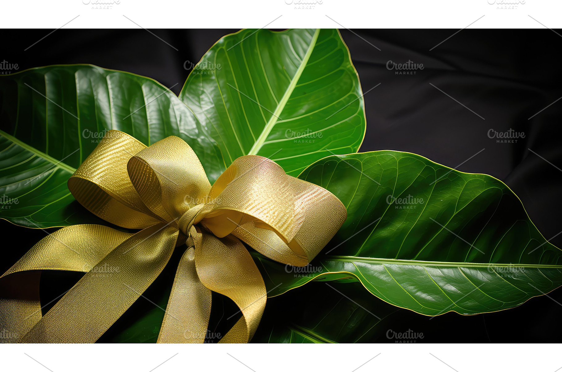 ribbon award leaves ai generated, a Beauty & Fashion Photo by pikepicture