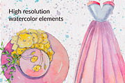 Fashion Watercolor Clipart, an Object Illustration by AnastasiaWatercolor (Thumbnail 4 of 10)
