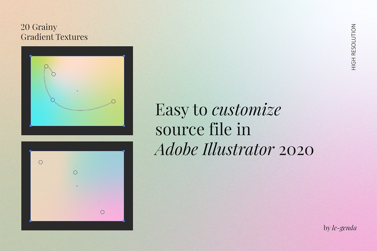 20 Harmony Gradients Set, a Texture Graphic by le-genda (Photo 2 of 11)