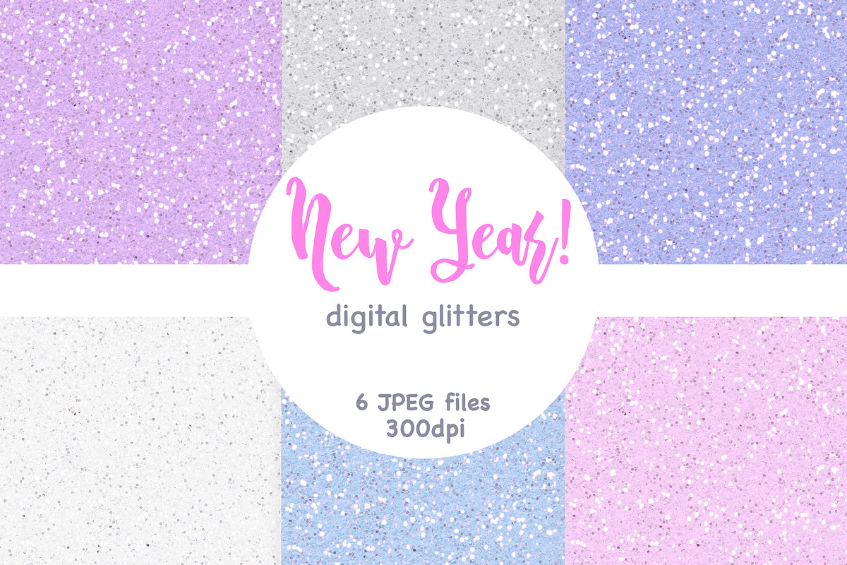 New Year Glitters, a Pattern Graphic by GlamArtZhanna (Photo 1 of 3)