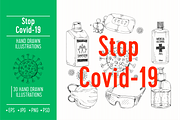 Hand drawn Covid-19 illustrations, a Healthcare Illustration by Natalya Levish (Thumbnail 1 of 2)
