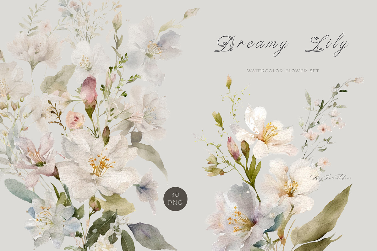 Dreamy Lily, a Decorative Illustration by heyiamalice (Photo 1 of 9)