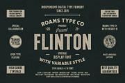 Flinton - Vintage Bundle Fonts, a Serif Font by Roams Type (Thumbnail 1 of 14)