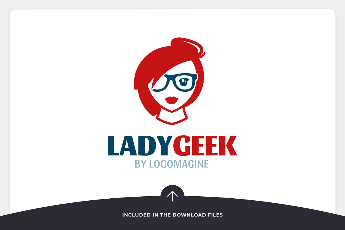 Lady Geek Logo Template, a Branding & Logo Template by LOGOMAGINE (Photo 7 of 16)