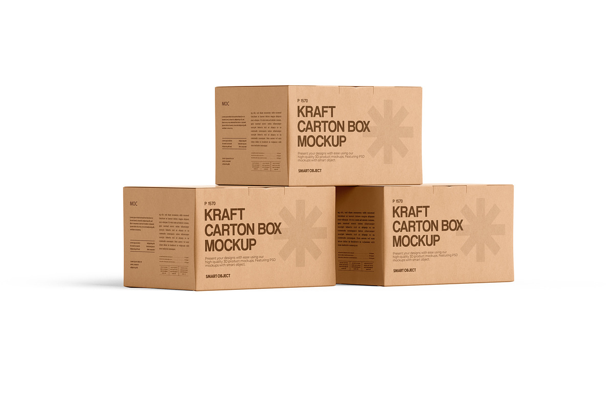 Carton Box Mockup, a Packaging Mockup by Ram Studio LLC (Photo 16 of 16)
