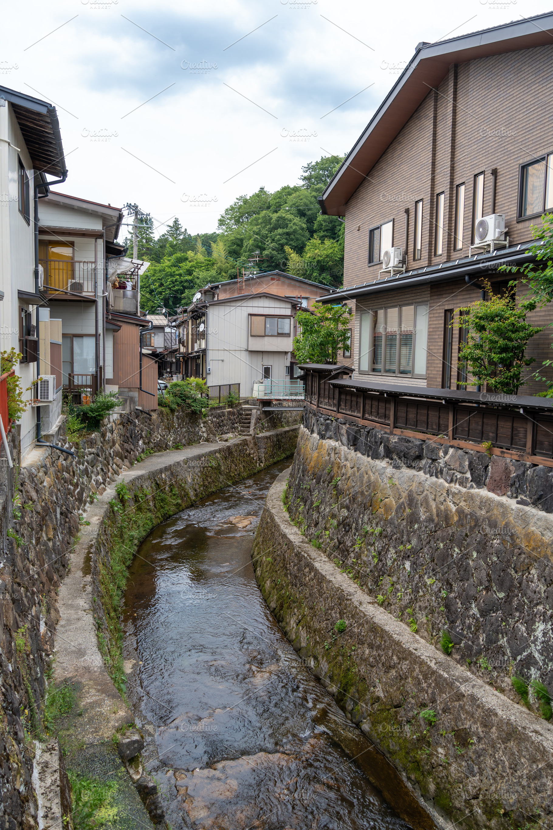 Enako River on Higashiyama Walking Course in Takayama, Japan, an Architecture Photo by GoodGoods