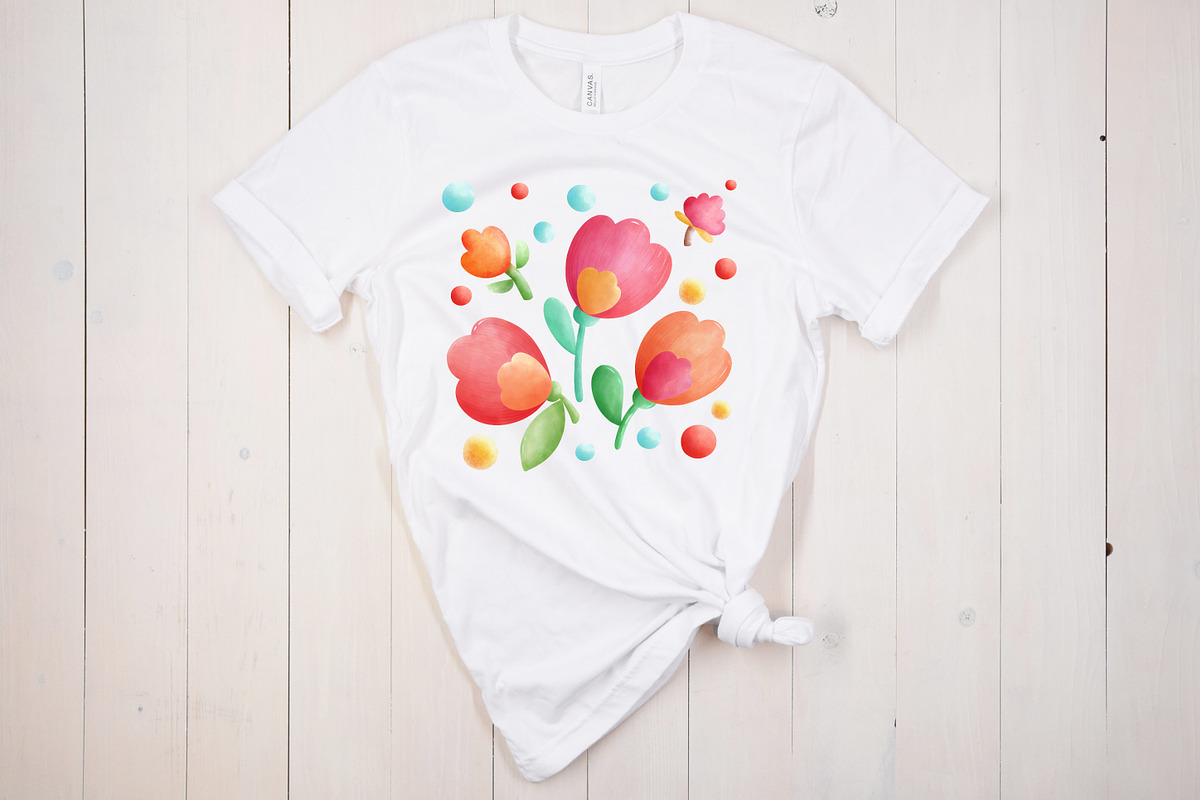 Summer Flower Watercolor, a Seasonal Illustration by Sense Library (Photo 18 of 18)