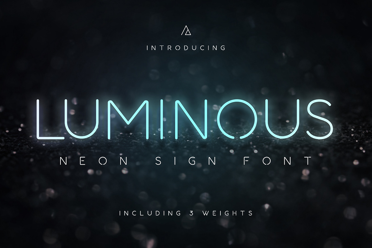 Luminous - Neon Sign Font, a Font by Aurora Graphics (Photo 1 of 5)