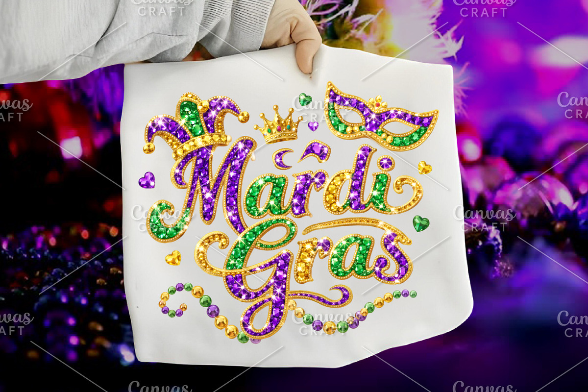 Sparkle Mardi Gras PNG, an Illustration by Canvas Craft (Photo 1 of 6)