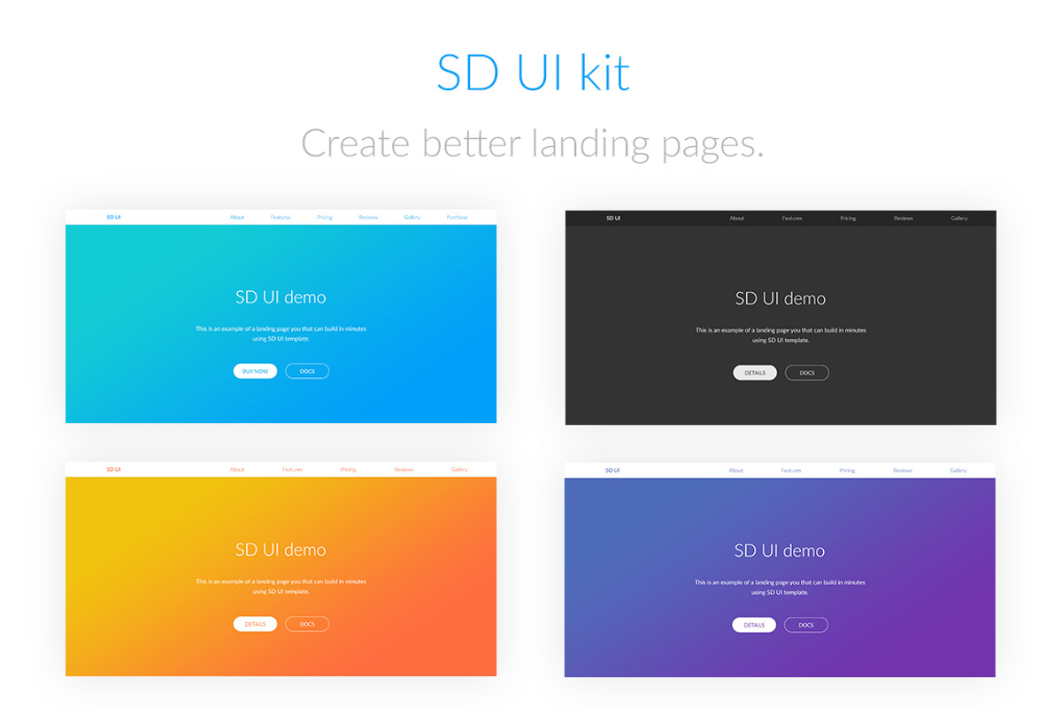 SD UI landing pages, a HTML Template by SD Themes (Photo 2 of 5)