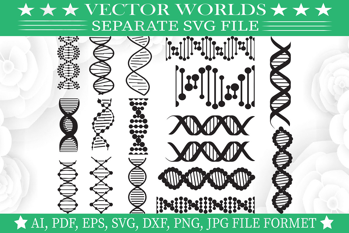 DNA Svg, Biology, Nerd Svg, an Object Graphic by VectorWorlds (Photo 1 of 3)
