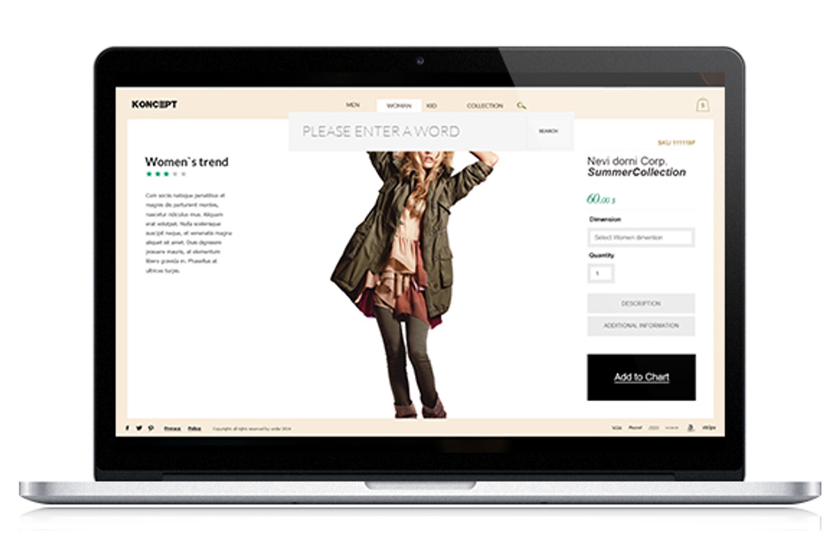 Koncept - Creative Fashion eCommerce, a Websites & App Template by Renovatio (Photo 4 of 5)