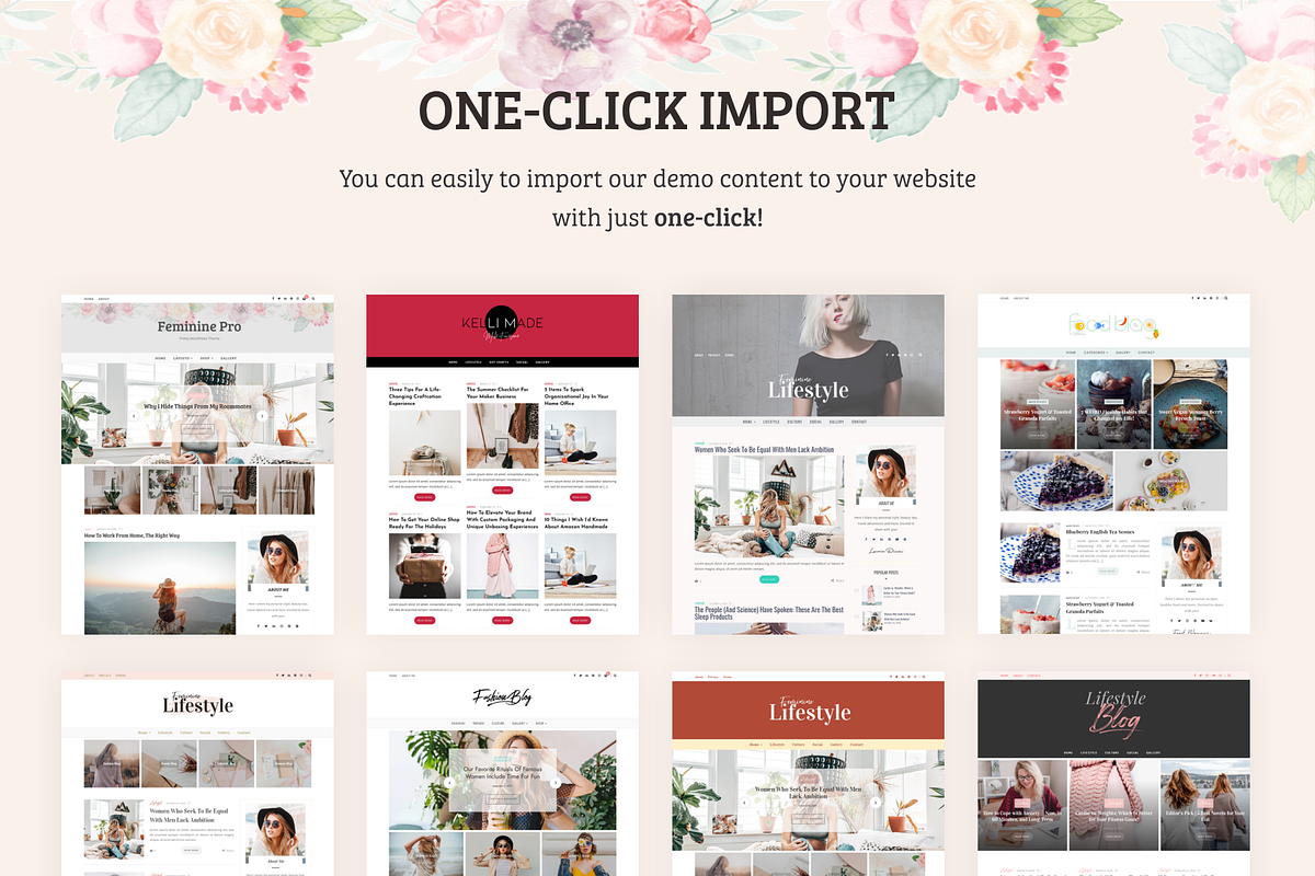 Feminine Pro WordPress Theme preview 3