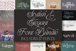 Stylish & Elegant Serif Font Bundle