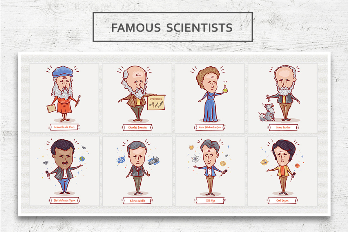Famous scientists • Volume 2, an Education Illustration by Yeticrab (Photo 1 of 3)