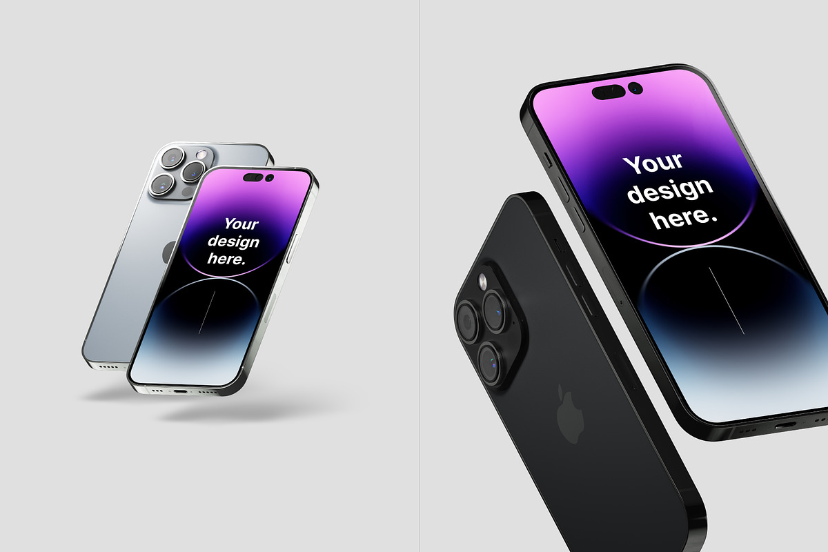 iPhone 14 PRO Mockup, an iPhone Mockup by Mocku (Photo 7 of 17)