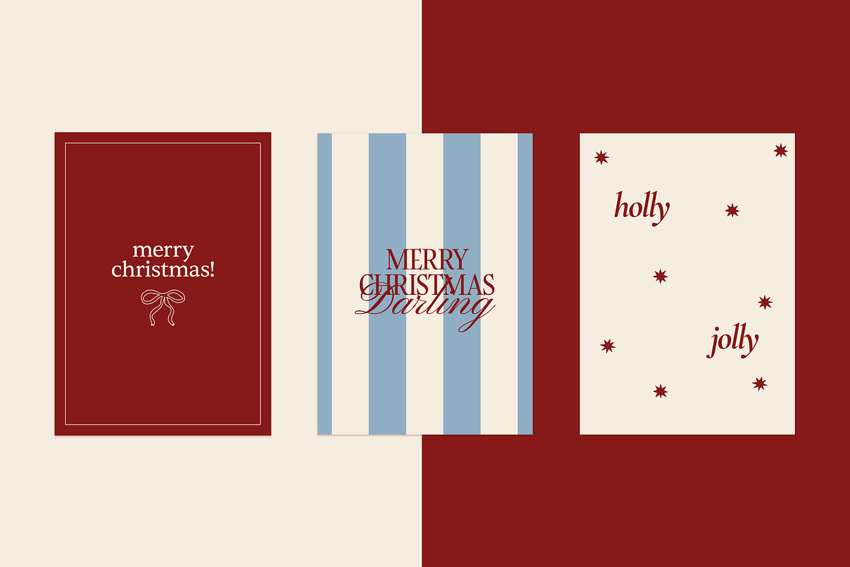 Minimalist Christmas Cards Templates, a Card Template by Orca Design (Photo 4 of 5)