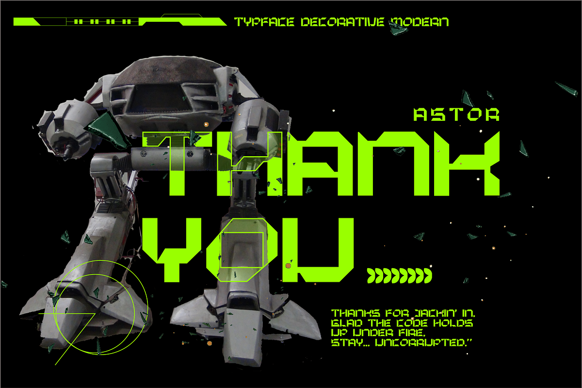 ASTOR - Futuristic Display Font, a Font by Vroz Studio (Photo 8 of 8)