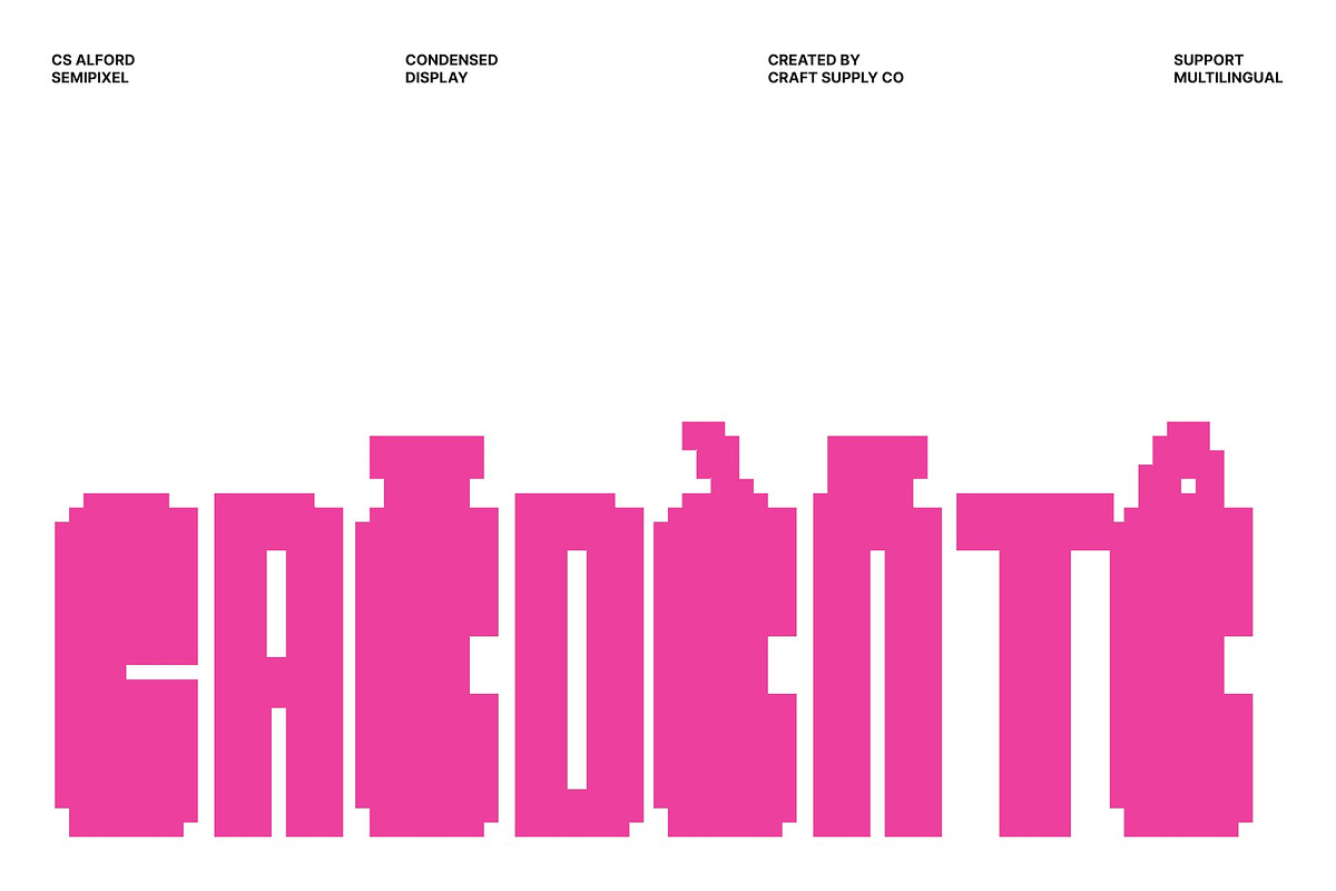 CS Alford Semipixel, a Sans Serif Font by Craft Supply Co. (Photo 7 of 8)