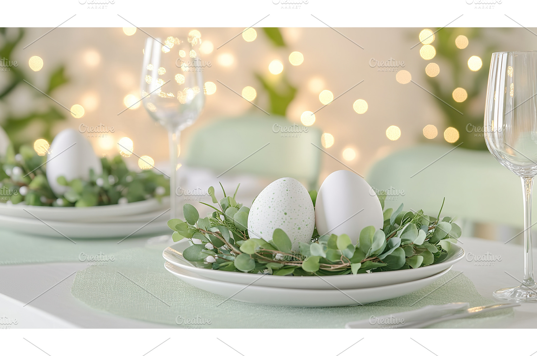 Elegant easter table setting with, a Holiday Photo by Lermont51