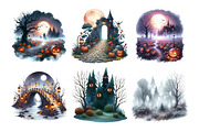 Halloween Landscape Collection Clipa, an Illustration by Daily.Designs (Thumbnail 4 of 5)