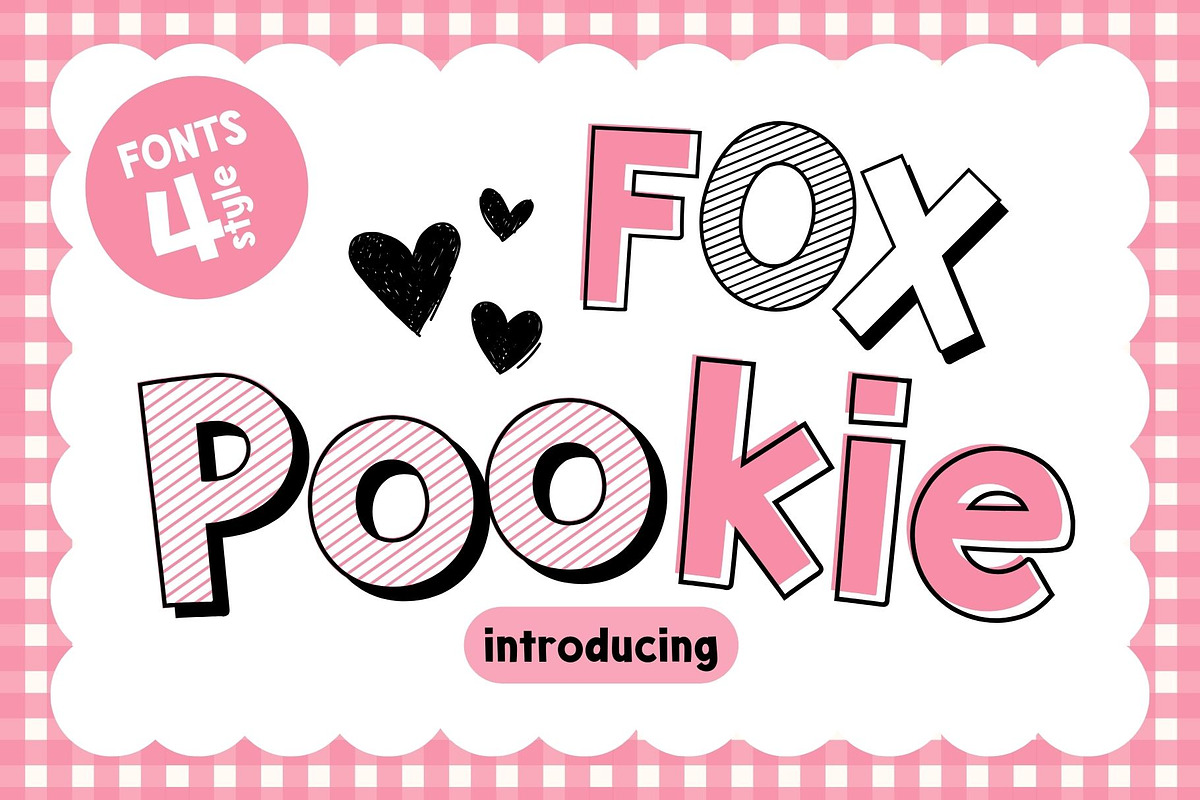 Fox Pookie 4 Fonts Style, a Handwritten Font by Fox7 By Rattana (Photo 1 of 10)