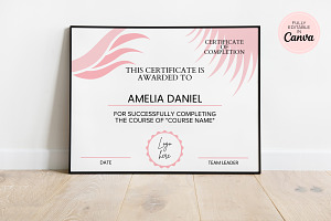 Editable Eyelash Hair Certificate