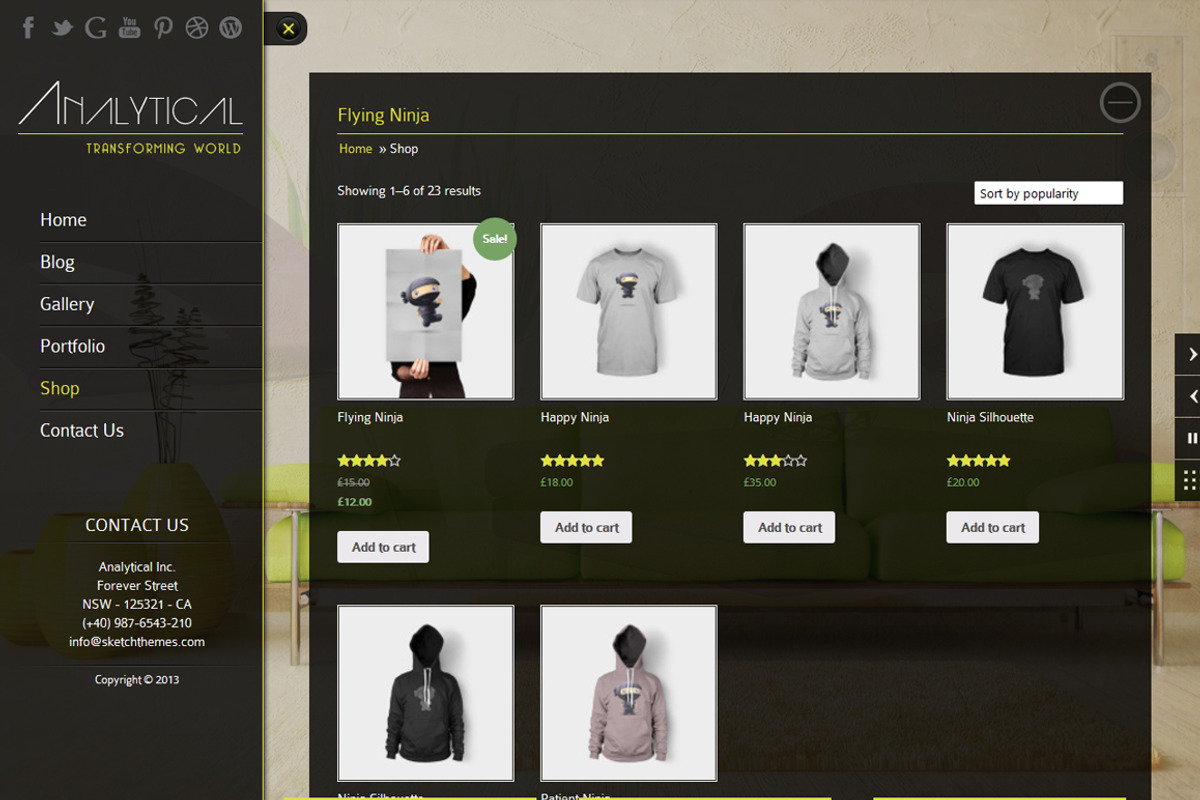 Analytical WordPress Theme, a WordPress Template by SketchThemes (Photo 5 of 5)
