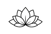 Lotus Flower Vector Icon Bundle, an Illustration by yasushie (Thumbnail 3 of 51)