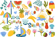 Summer time, Tropical clipart, a Decorative Illustration by Usis (Thumbnail 9 of 13)