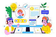 10 Remote Job Interview Illustration, a Person Illustration by denayunebgt (Thumbnail 4 of 4)