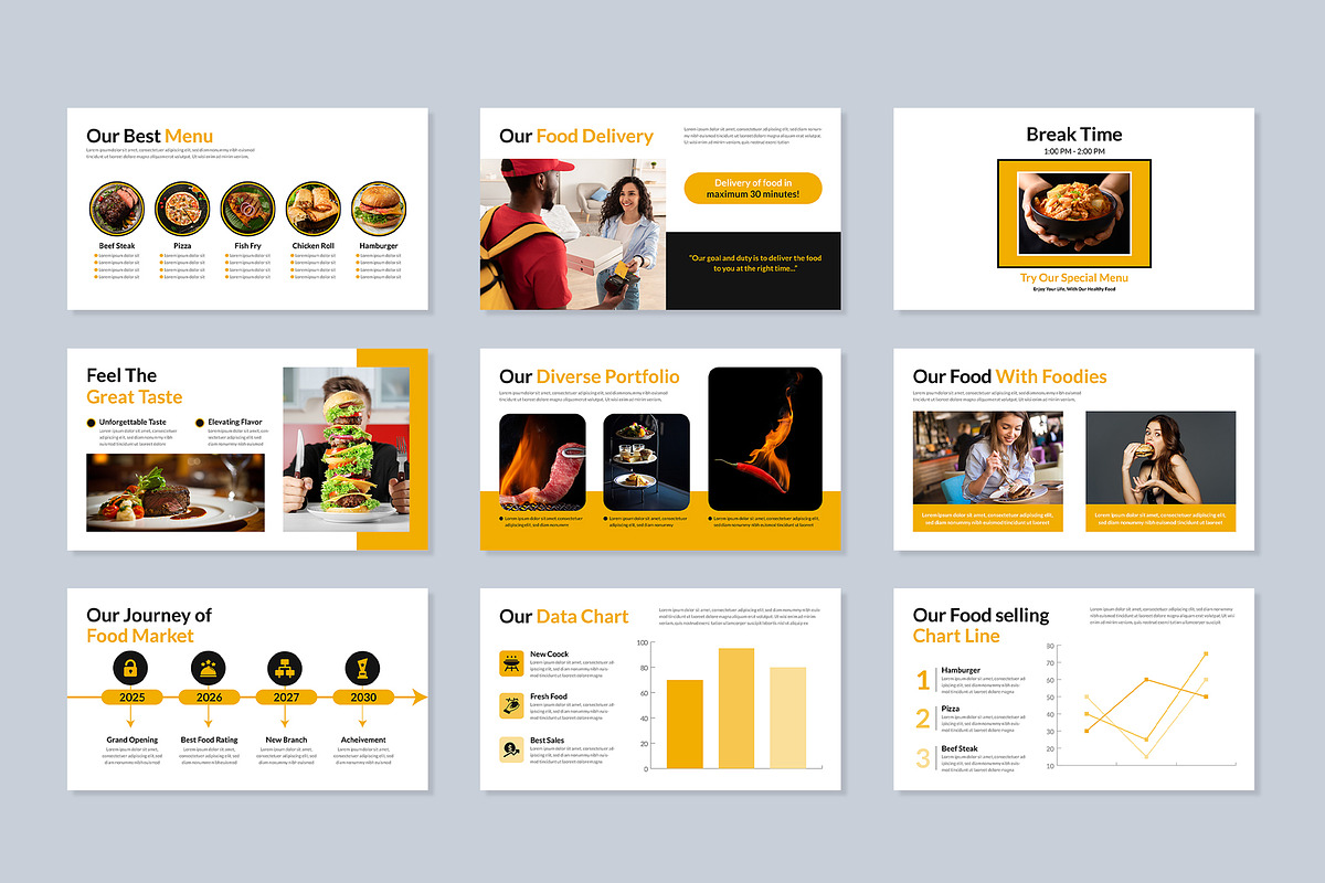 Food Presentation Template PPT, a Presentation Template by Mighty-Slide (Photo 3 of 4)